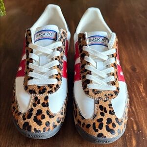Back 70 Leopard and Red Sneakers